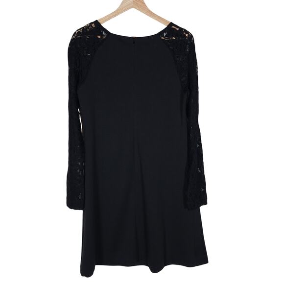 Pietro Brunelli Milano Womens Dress Small Black Floral Lace Long Sleeve A Line - Picture 7 of 15